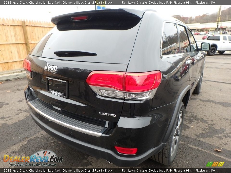 2018 Jeep Grand Cherokee Limited 4x4 Diamond Black Crystal Pearl / Black Photo #5