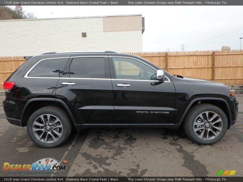 2018 Jeep Grand Cherokee Limited 4x4 Diamond Black Crystal Pearl / Black Photo #6