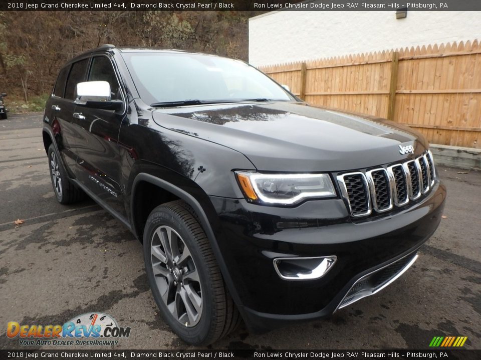 2018 Jeep Grand Cherokee Limited 4x4 Diamond Black Crystal Pearl / Black Photo #7