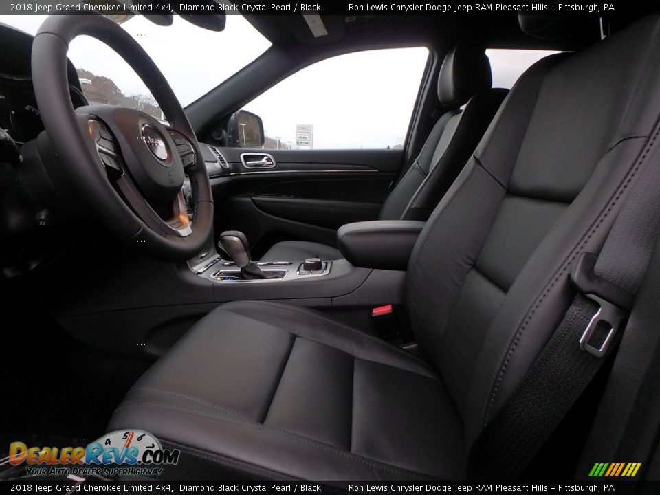 2018 Jeep Grand Cherokee Limited 4x4 Diamond Black Crystal Pearl / Black Photo #10