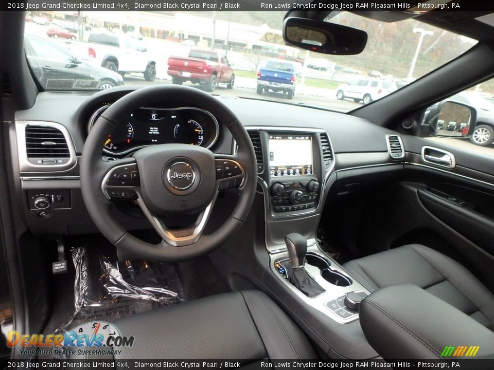 2018 Jeep Grand Cherokee Limited 4x4 Diamond Black Crystal Pearl / Black Photo #12