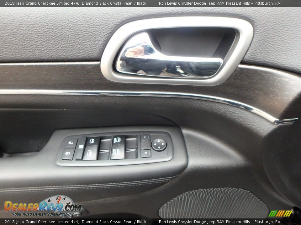 2018 Jeep Grand Cherokee Limited 4x4 Diamond Black Crystal Pearl / Black Photo #13