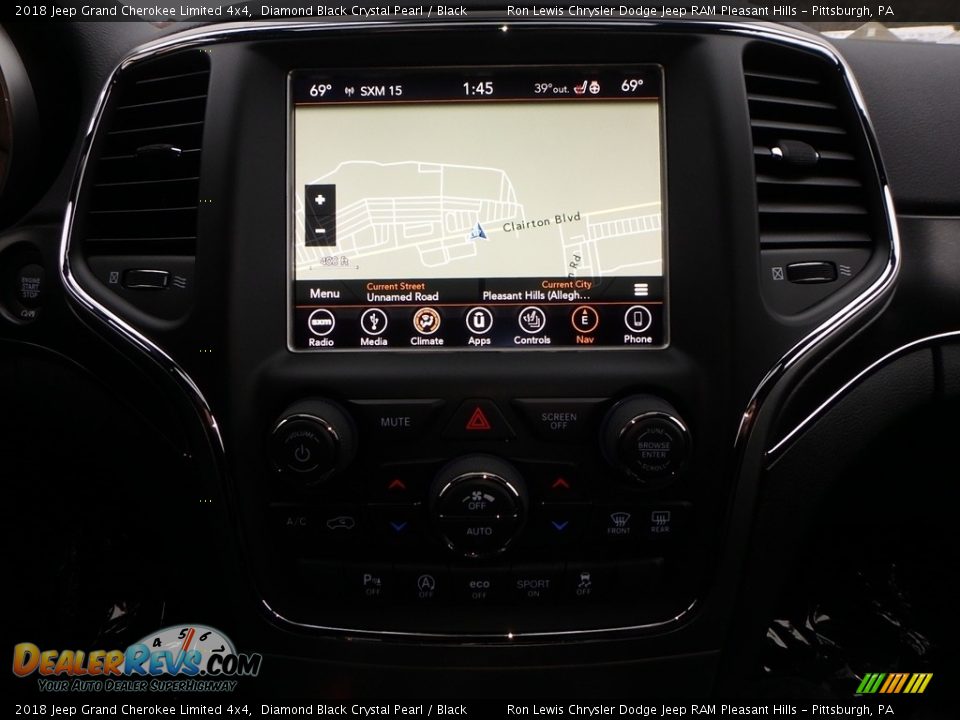 2018 Jeep Grand Cherokee Limited 4x4 Diamond Black Crystal Pearl / Black Photo #17