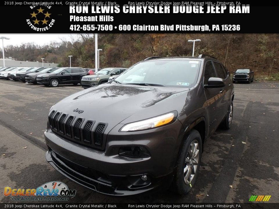 2018 Jeep Cherokee Latitude 4x4 Granite Crystal Metallic / Black Photo #1