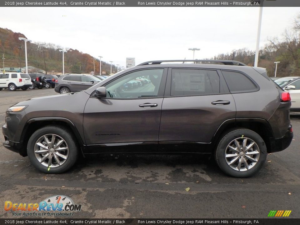 2018 Jeep Cherokee Latitude 4x4 Granite Crystal Metallic / Black Photo #2