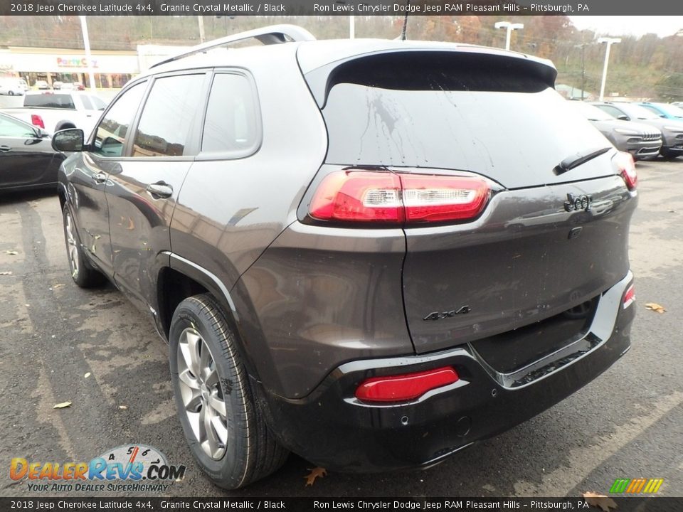 2018 Jeep Cherokee Latitude 4x4 Granite Crystal Metallic / Black Photo #3