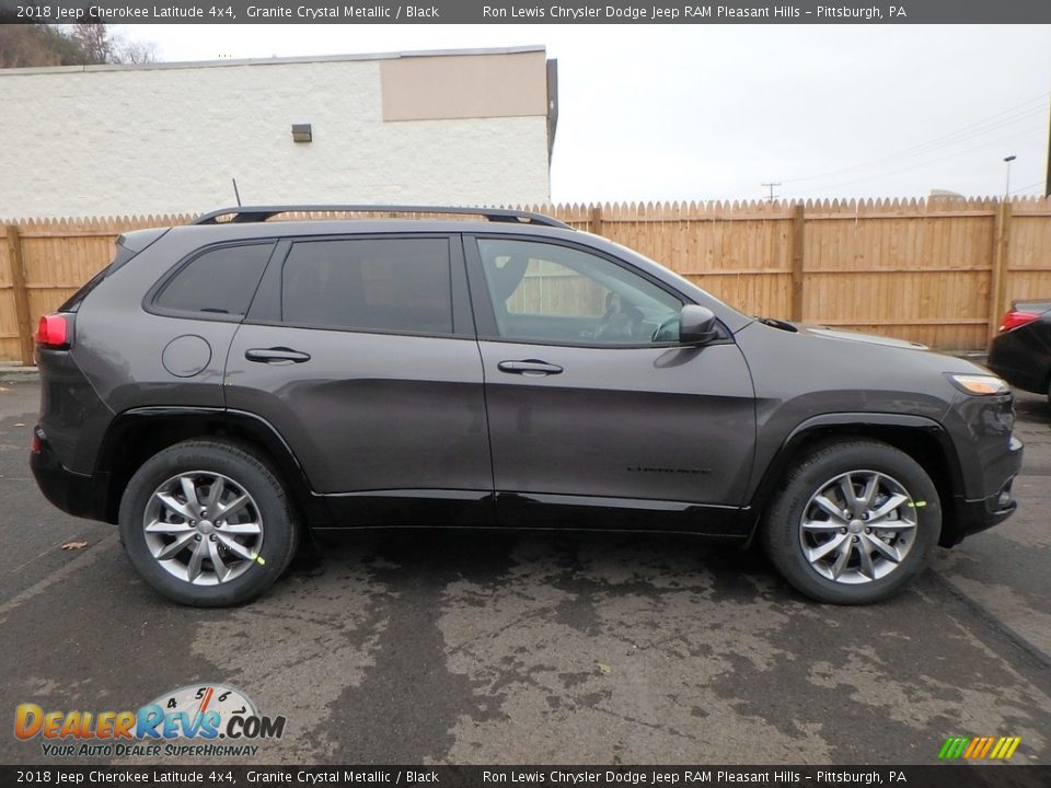 2018 Jeep Cherokee Latitude 4x4 Granite Crystal Metallic / Black Photo #6