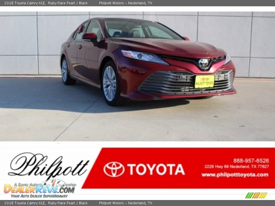 2018 Toyota Camry XLE Ruby Flare Pearl / Black Photo #1