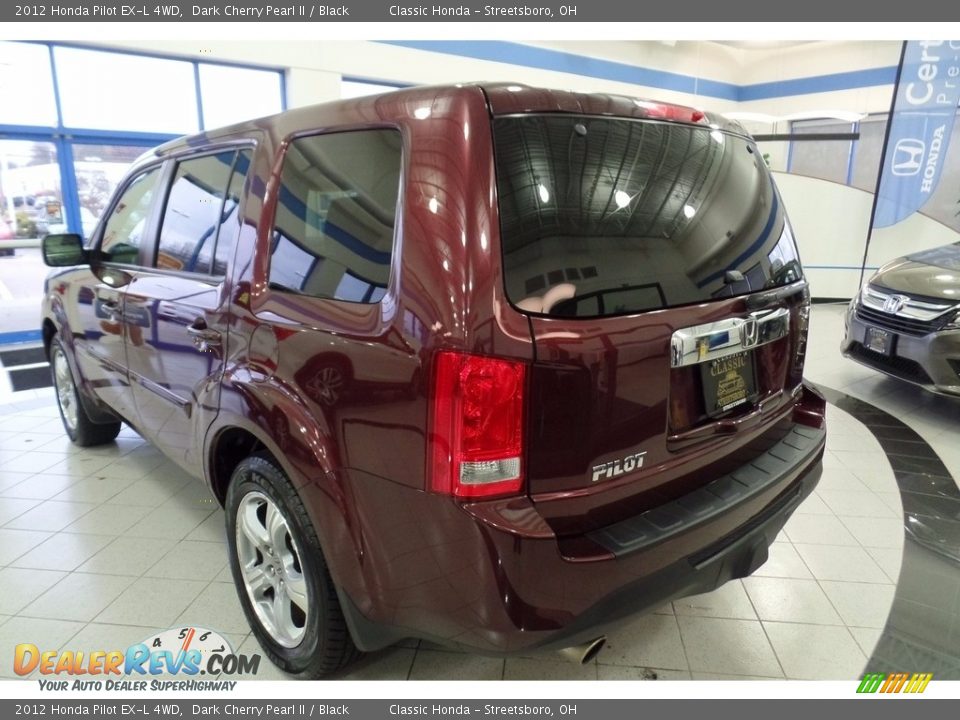 2012 Honda Pilot EX-L 4WD Dark Cherry Pearl II / Black Photo #9