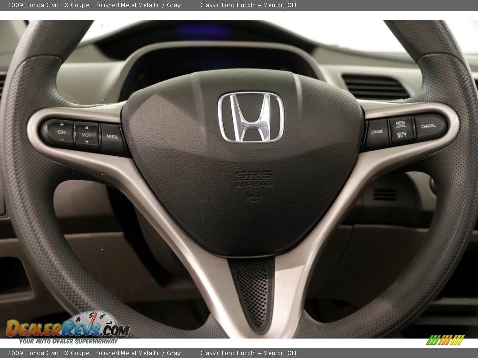 2009 Honda Civic EX Coupe Polished Metal Metallic / Gray Photo #6