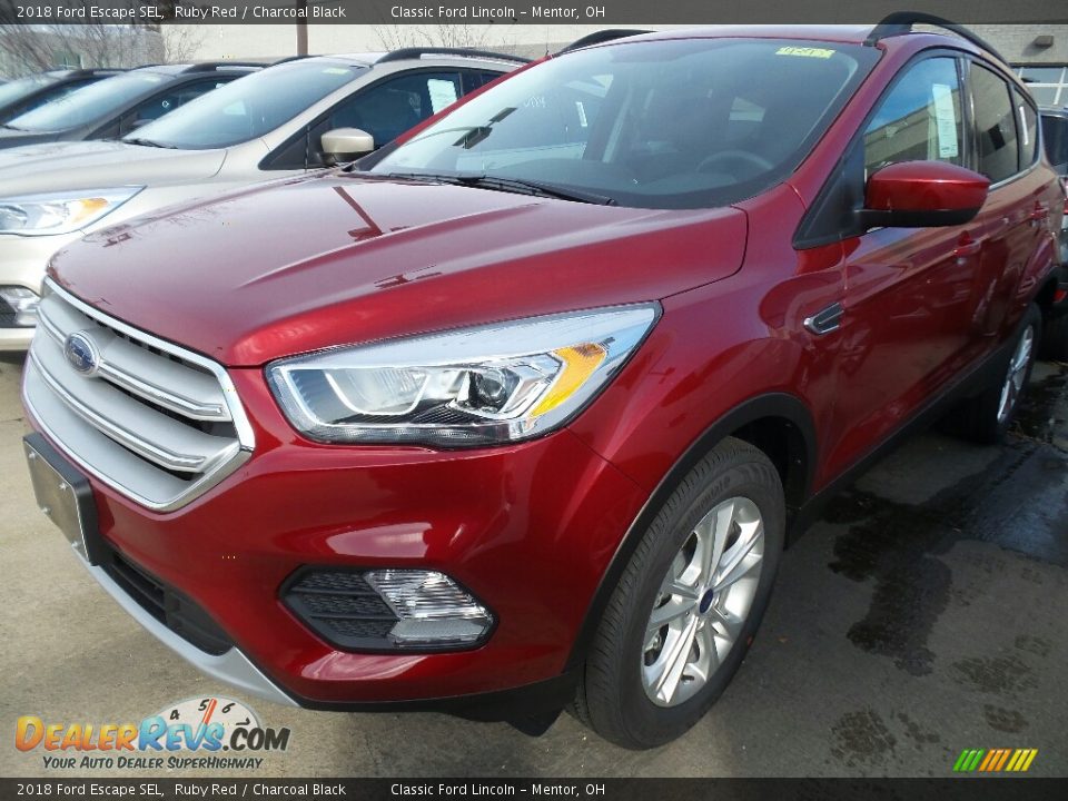 2018 Ford Escape SEL Ruby Red / Charcoal Black Photo #1
