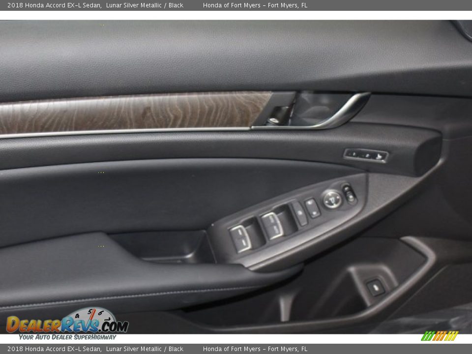 2018 Honda Accord EX-L Sedan Lunar Silver Metallic / Black Photo #9
