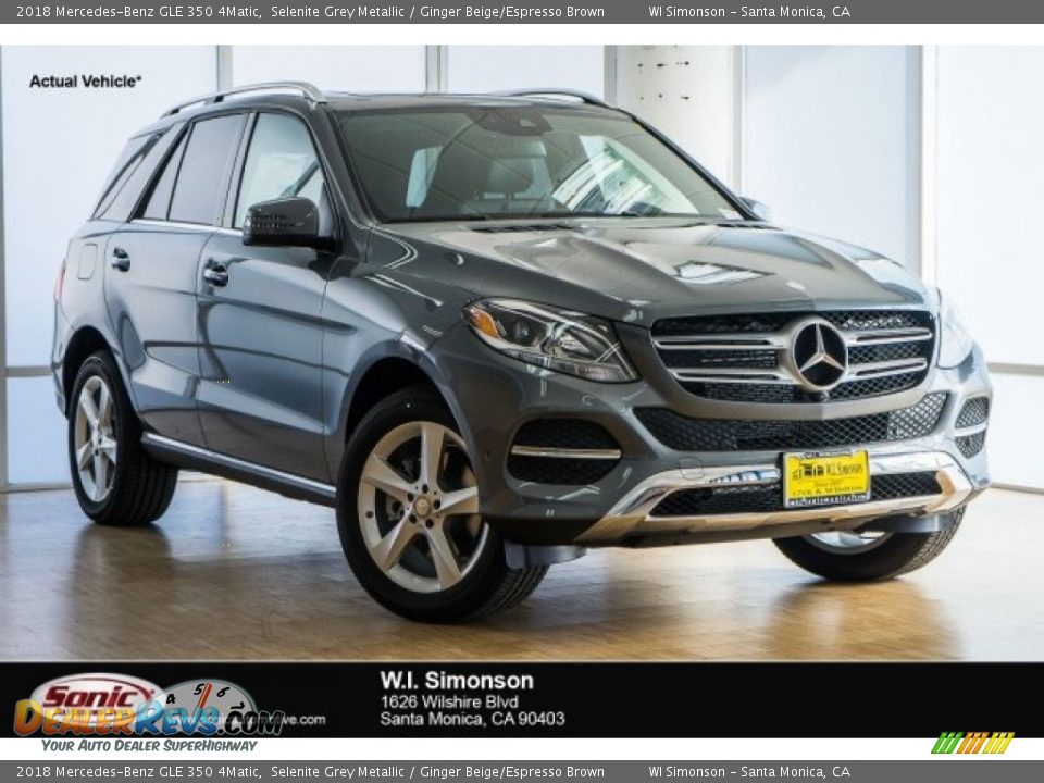 2018 Mercedes-Benz GLE 350 4Matic Selenite Grey Metallic / Ginger Beige/Espresso Brown Photo #1