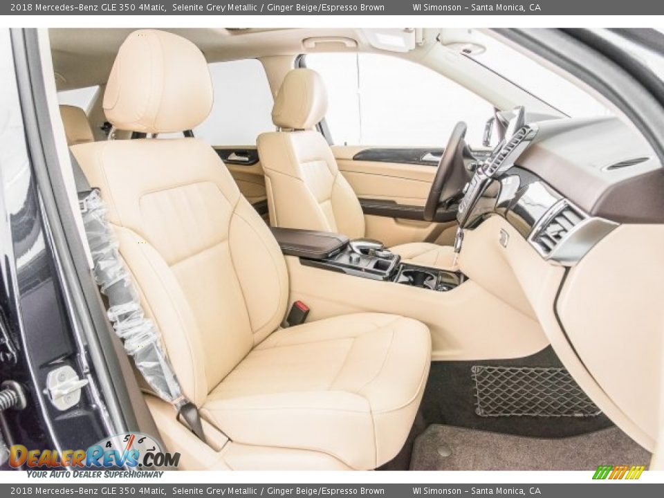 2018 Mercedes-Benz GLE 350 4Matic Selenite Grey Metallic / Ginger Beige/Espresso Brown Photo #2