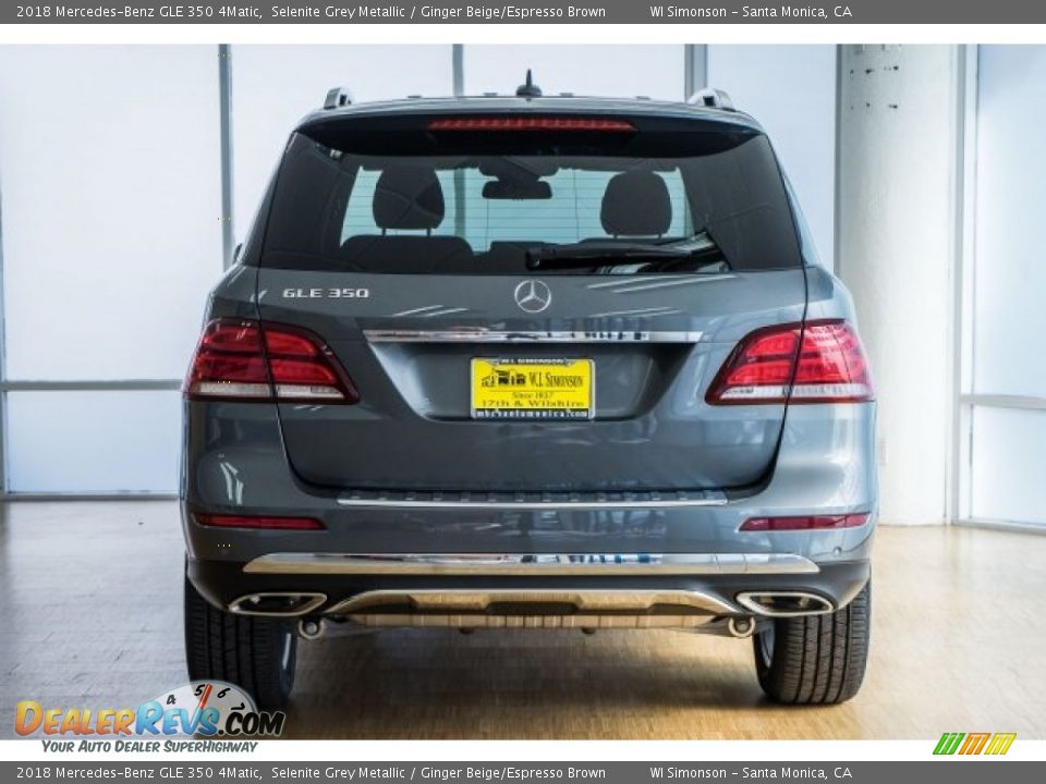 2018 Mercedes-Benz GLE 350 4Matic Selenite Grey Metallic / Ginger Beige/Espresso Brown Photo #4