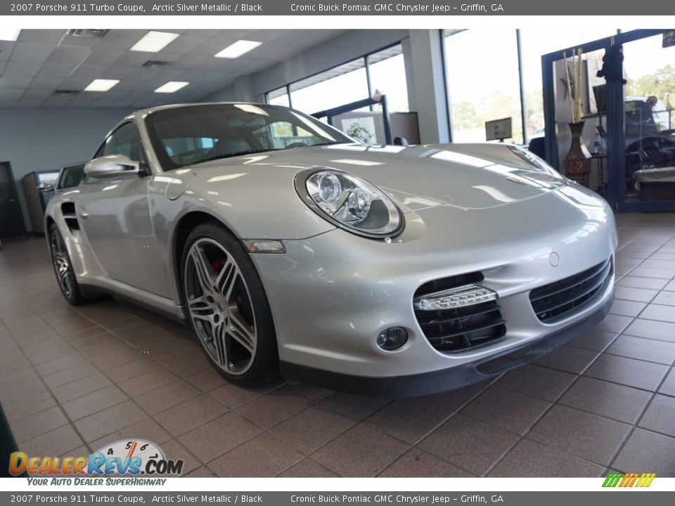 2007 Porsche 911 Turbo Coupe Arctic Silver Metallic / Black Photo #1