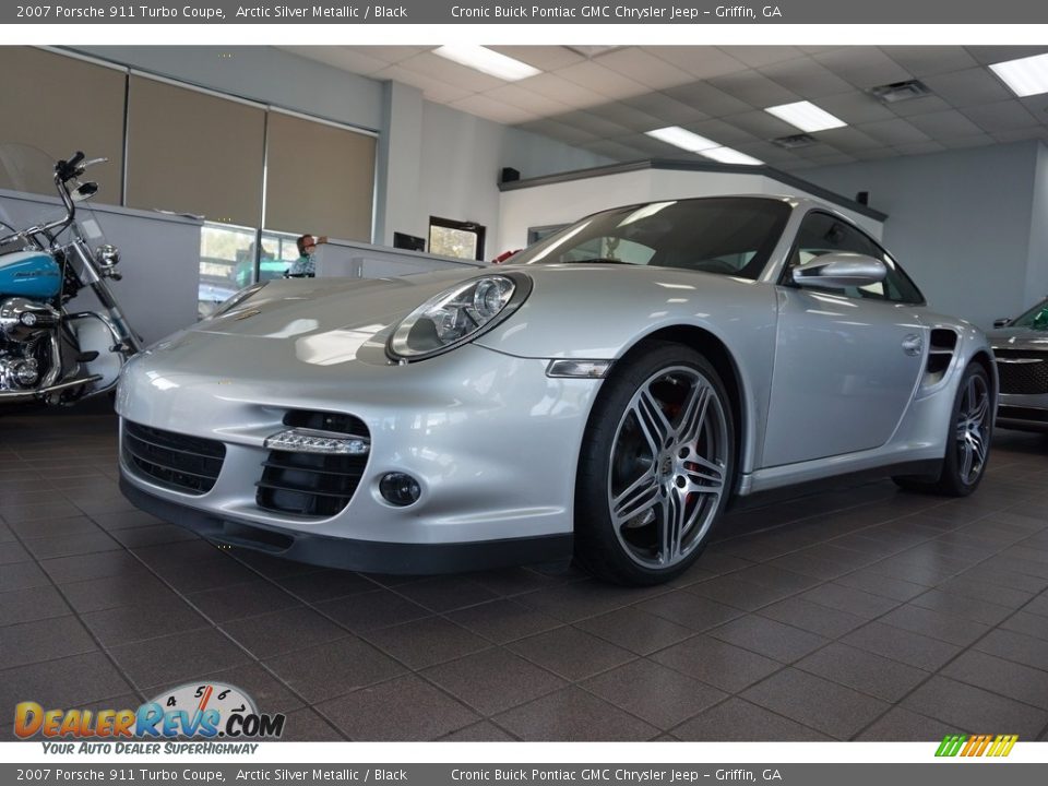 2007 Porsche 911 Turbo Coupe Arctic Silver Metallic / Black Photo #3