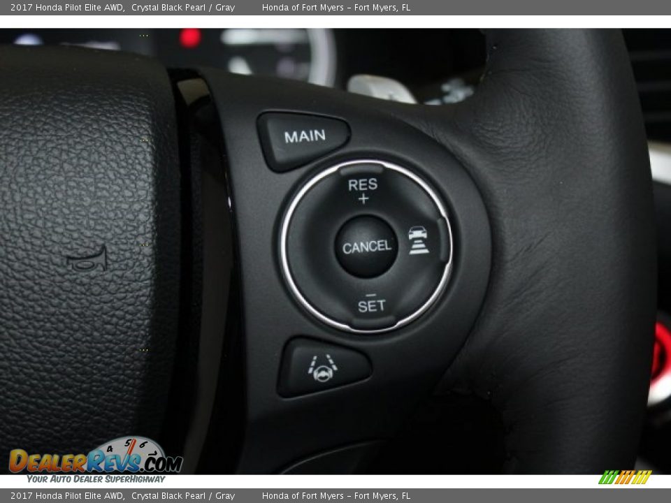 2017 Honda Pilot Elite AWD Crystal Black Pearl / Gray Photo #16