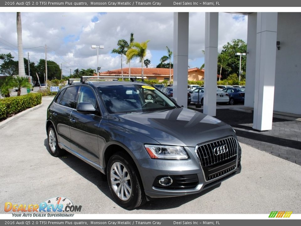 2016 Audi Q5 2.0 TFSI Premium Plus quattro Monsoon Gray Metallic / Titanium Gray Photo #1
