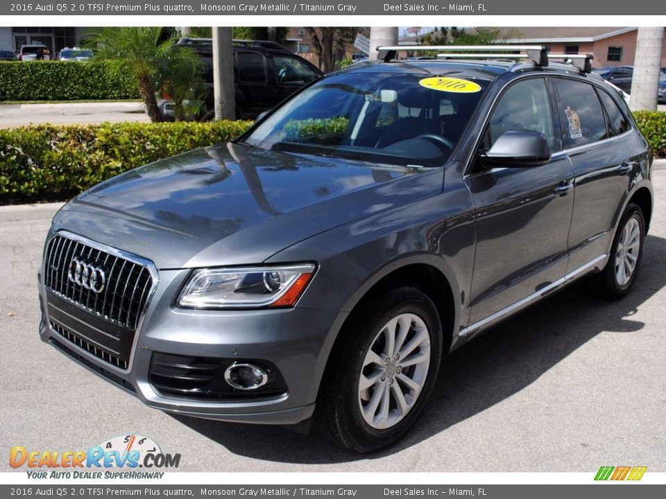 2016 Audi Q5 2.0 TFSI Premium Plus quattro Monsoon Gray Metallic / Titanium Gray Photo #4