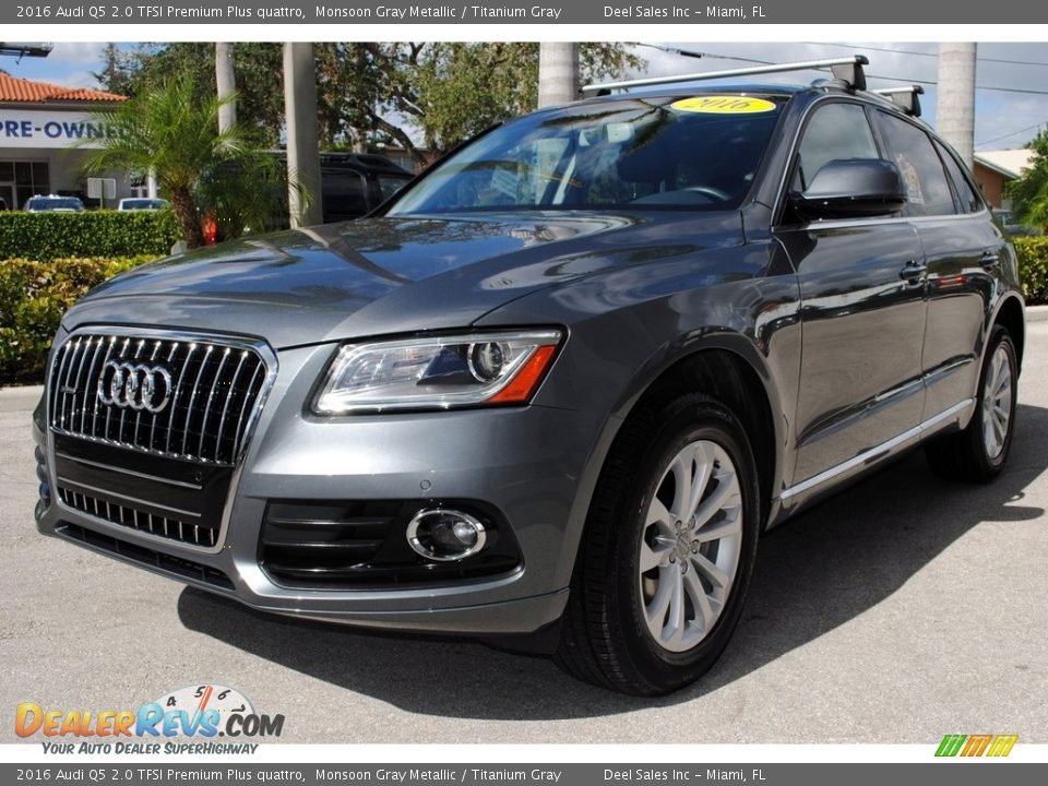 2016 Audi Q5 2.0 TFSI Premium Plus quattro Monsoon Gray Metallic / Titanium Gray Photo #5