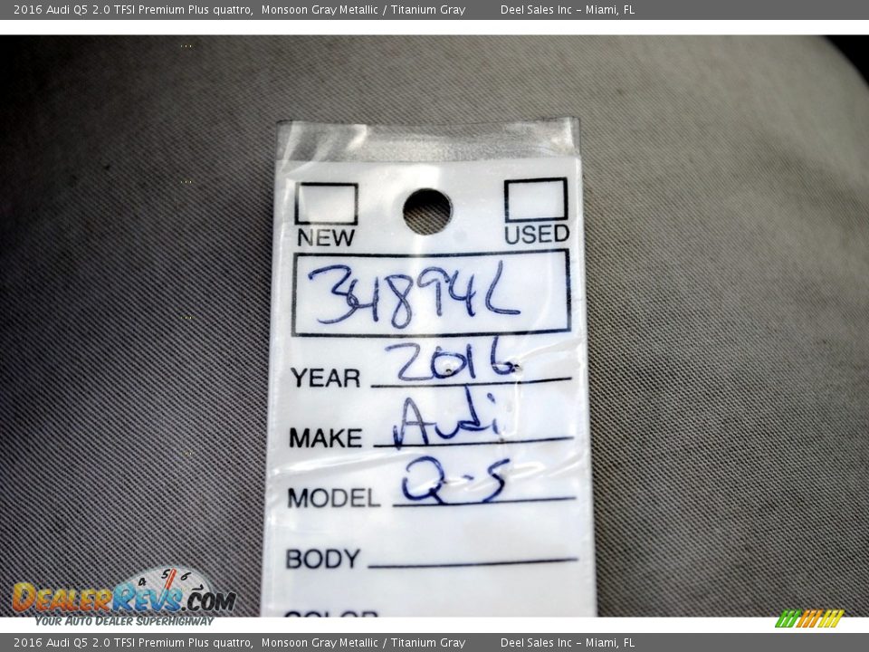 2016 Audi Q5 2.0 TFSI Premium Plus quattro Monsoon Gray Metallic / Titanium Gray Photo #20