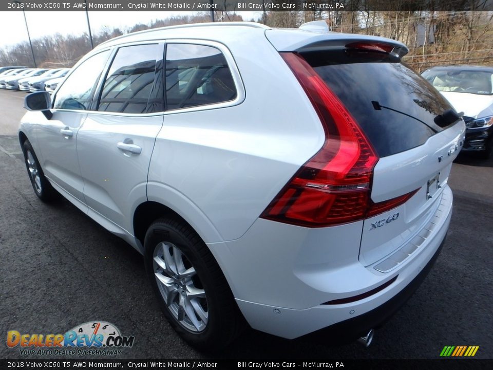 2018 Volvo XC60 T5 AWD Momentum Crystal White Metallic / Amber Photo #4