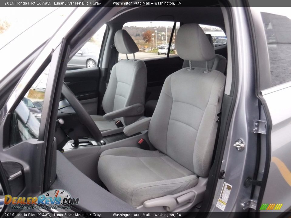 2016 Honda Pilot LX AWD Lunar Silver Metallic / Gray Photo #14