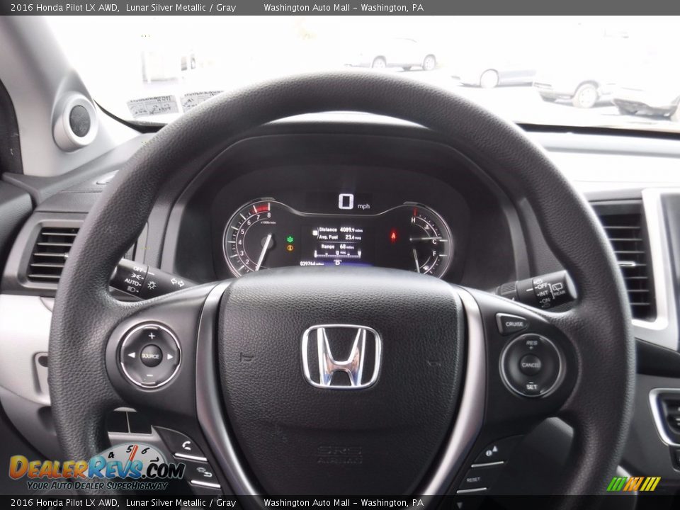 2016 Honda Pilot LX AWD Lunar Silver Metallic / Gray Photo #20