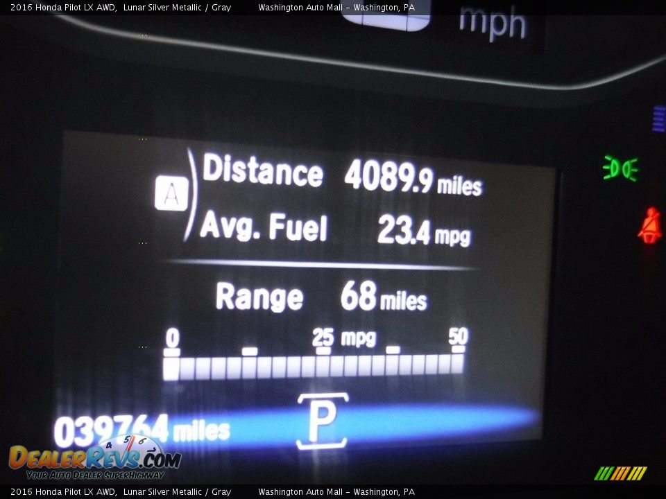 2016 Honda Pilot LX AWD Lunar Silver Metallic / Gray Photo #27