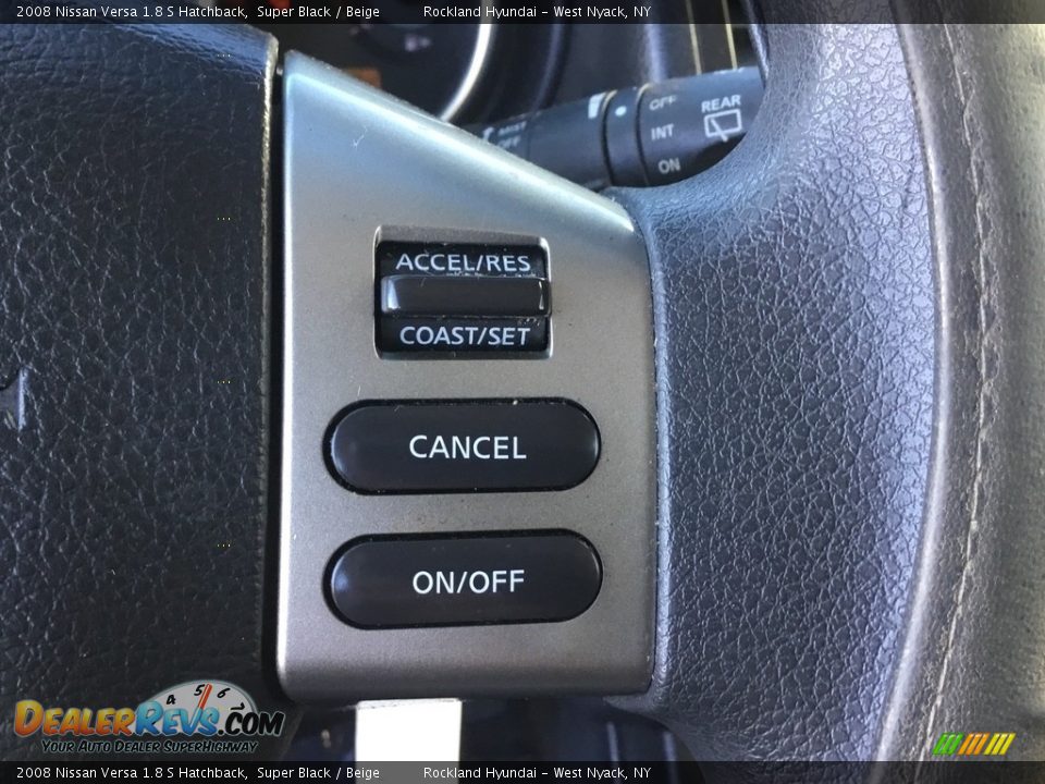 2008 Nissan Versa 1.8 S Hatchback Super Black / Beige Photo #15