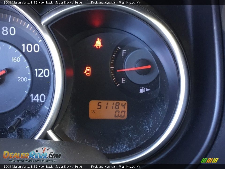 2008 Nissan Versa 1.8 S Hatchback Super Black / Beige Photo #16