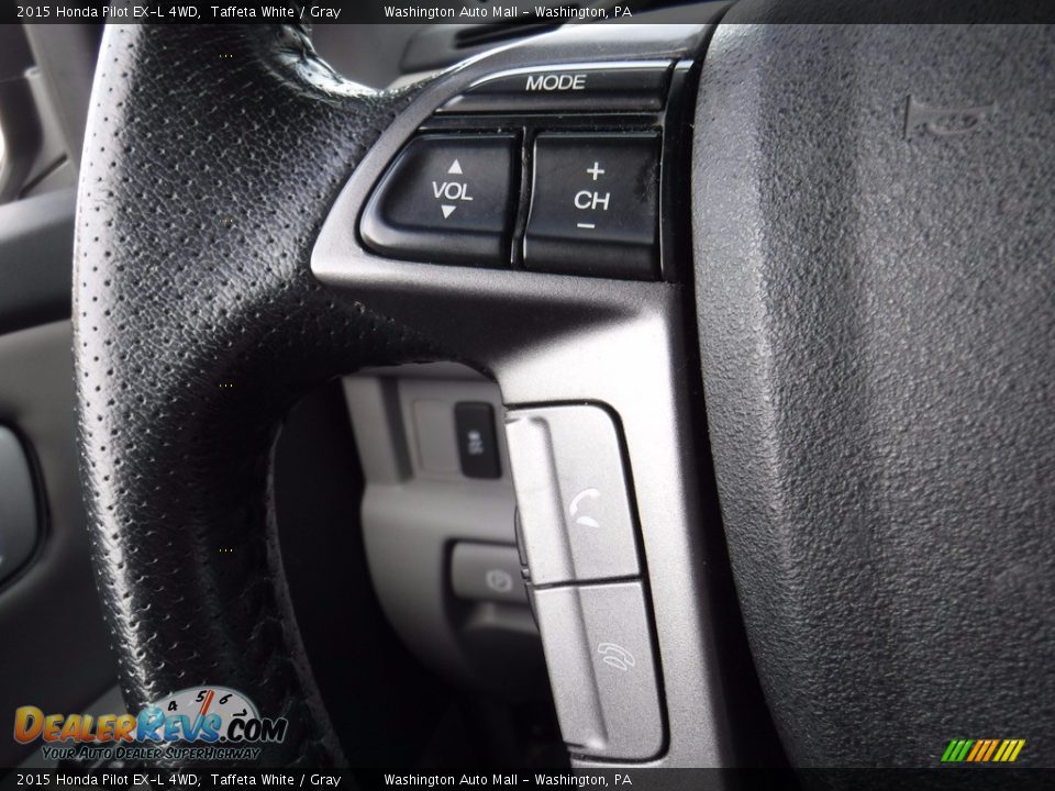 2015 Honda Pilot EX-L 4WD Taffeta White / Gray Photo #20