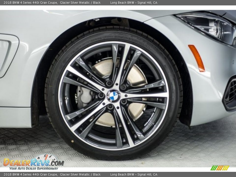 2018 BMW 4 Series 440i Gran Coupe Glacier Silver Metallic / Black Photo #9