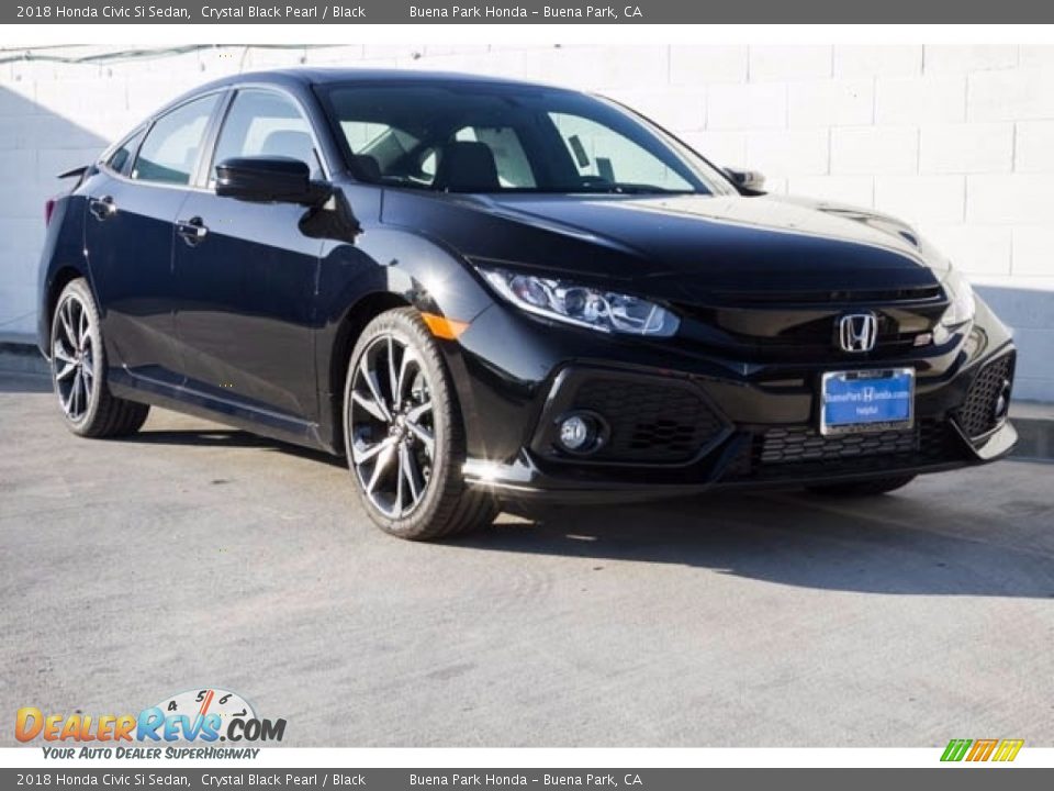 2018 Honda Civic Si Sedan Crystal Black Pearl / Black Photo #1