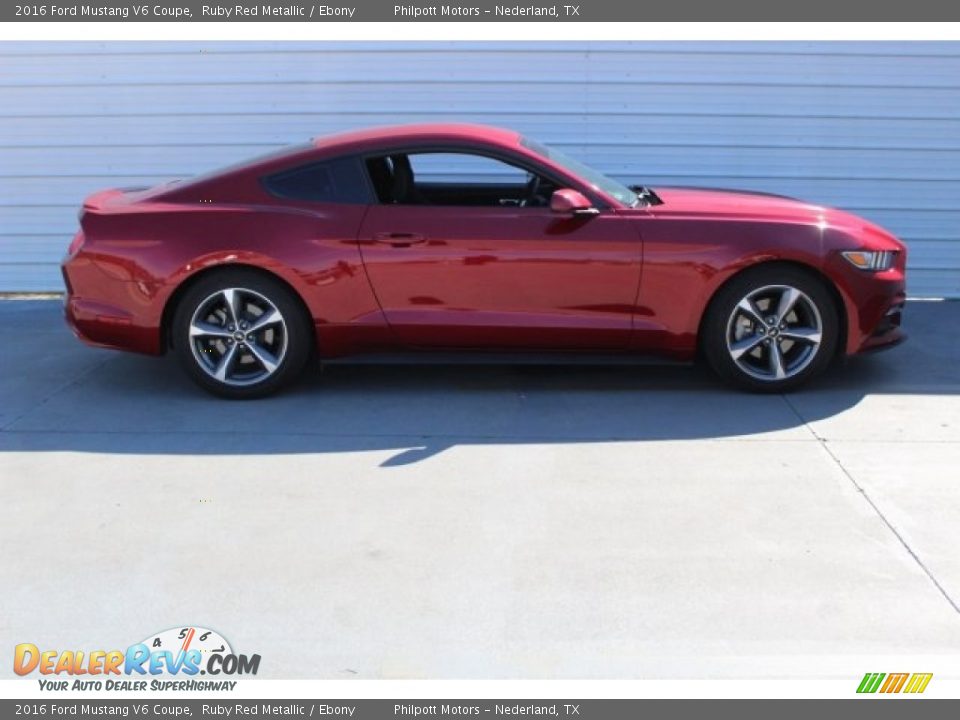 2016 Ford Mustang V6 Coupe Ruby Red Metallic / Ebony Photo #10