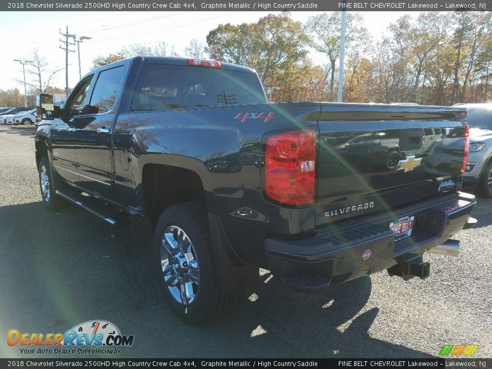 2018 Chevrolet Silverado 2500HD High Country Crew Cab 4x4 Graphite Metallic / High Country Saddle Photo #4