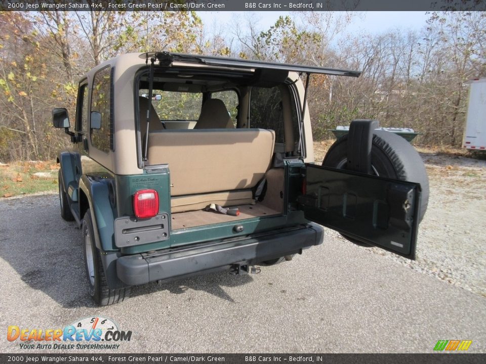 2000 Jeep Wrangler Sahara 4x4 Forest Green Pearl / Camel/Dark Green Photo #13
