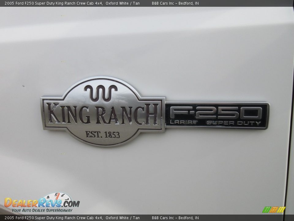 2005 Ford F250 Super Duty King Ranch Crew Cab 4x4 Oxford White / Tan Photo #15