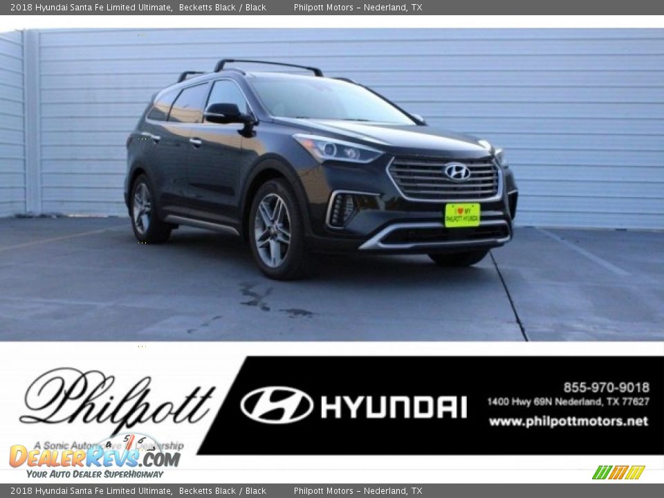 2018 Hyundai Santa Fe Limited Ultimate Becketts Black / Black Photo #1