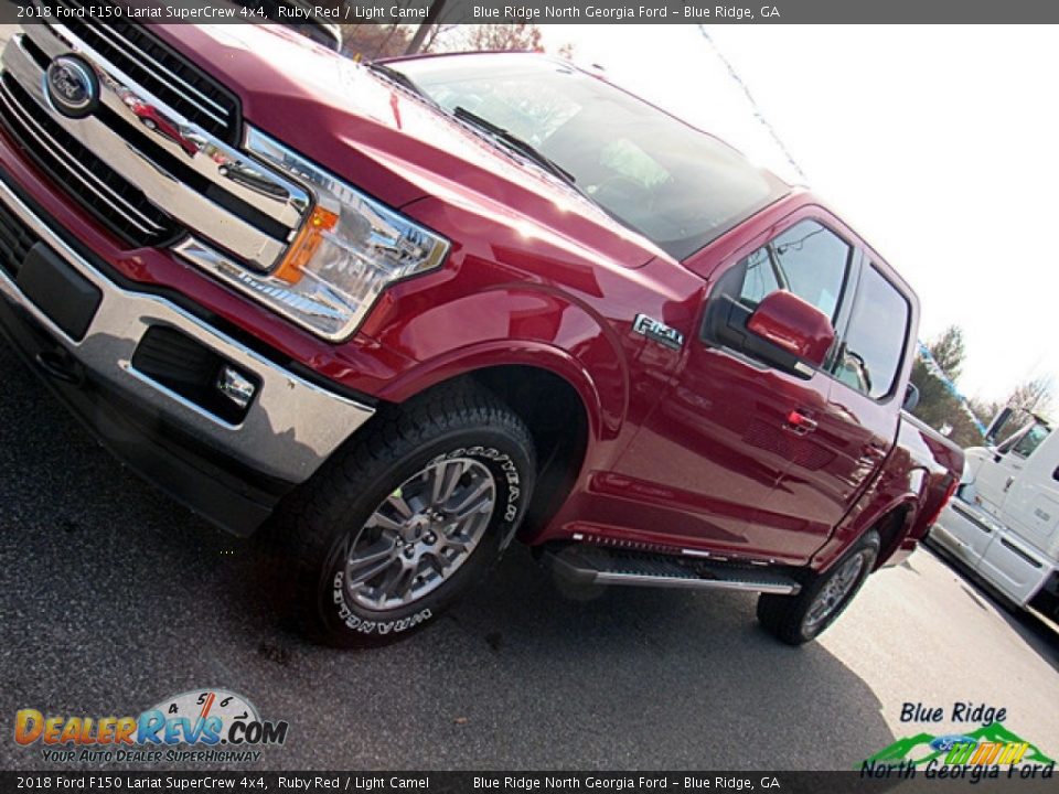 2018 Ford F150 Lariat SuperCrew 4x4 Ruby Red / Light Camel Photo #34