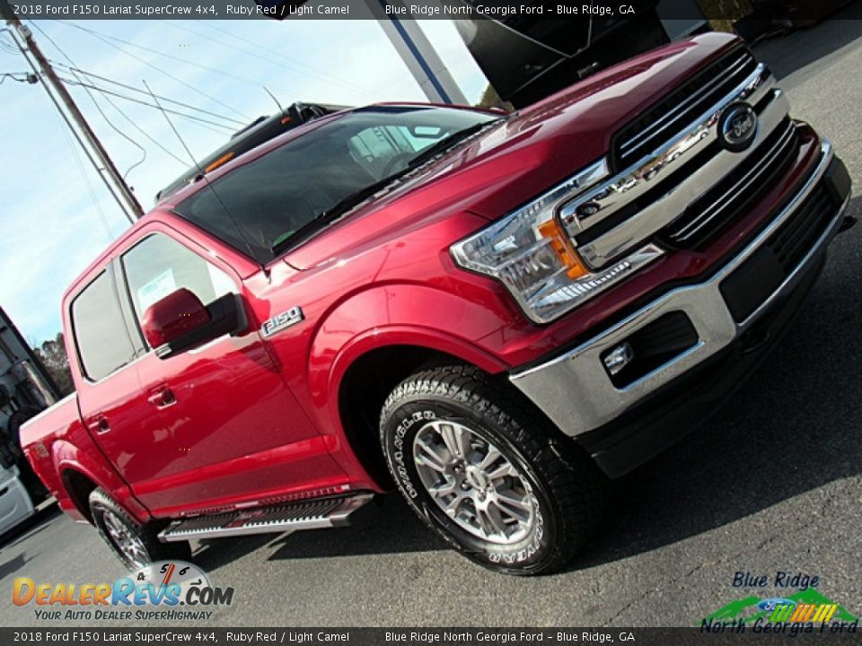 2018 Ford F150 Lariat SuperCrew 4x4 Ruby Red / Light Camel Photo #35