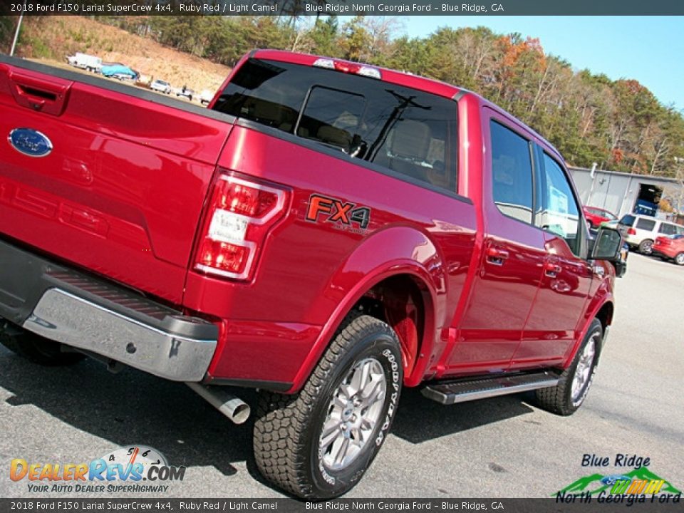 2018 Ford F150 Lariat SuperCrew 4x4 Ruby Red / Light Camel Photo #36