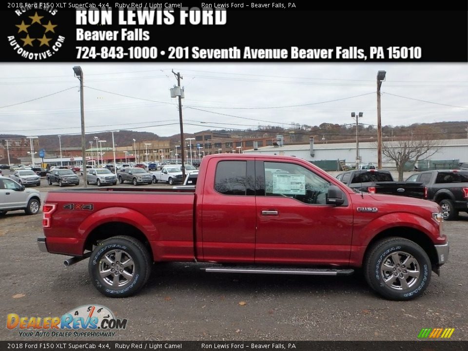 2018 Ford F150 XLT SuperCab 4x4 Ruby Red / Light Camel Photo #1