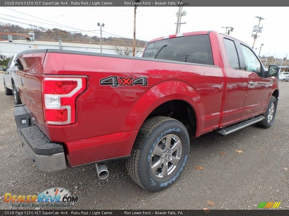2018 Ford F150 XLT SuperCab 4x4 Ruby Red / Light Camel Photo #2