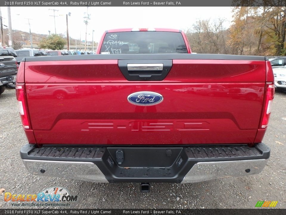 2018 Ford F150 XLT SuperCab 4x4 Ruby Red / Light Camel Photo #3
