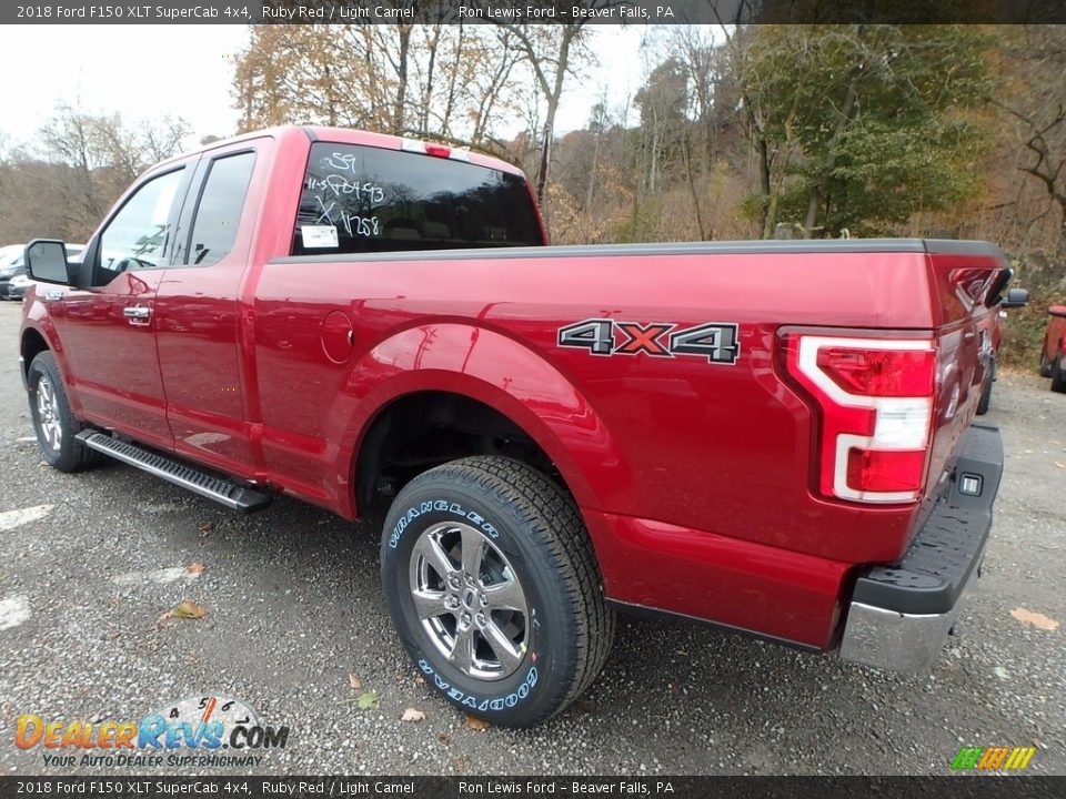 2018 Ford F150 XLT SuperCab 4x4 Ruby Red / Light Camel Photo #4