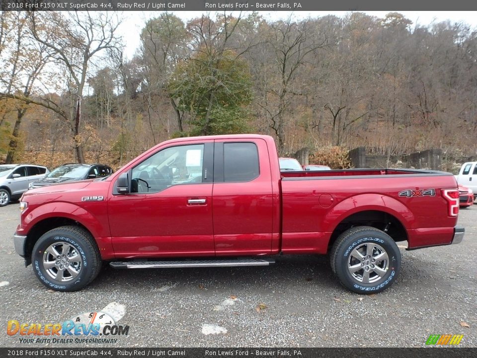 2018 Ford F150 XLT SuperCab 4x4 Ruby Red / Light Camel Photo #5