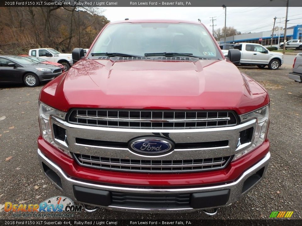2018 Ford F150 XLT SuperCab 4x4 Ruby Red / Light Camel Photo #7