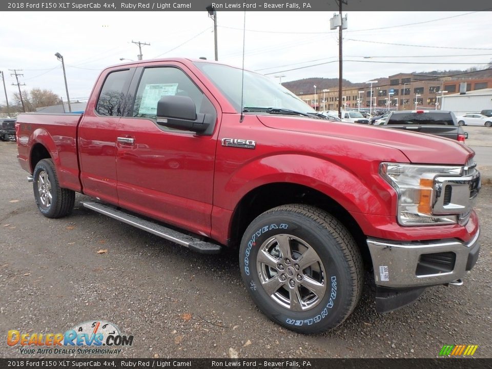 2018 Ford F150 XLT SuperCab 4x4 Ruby Red / Light Camel Photo #8